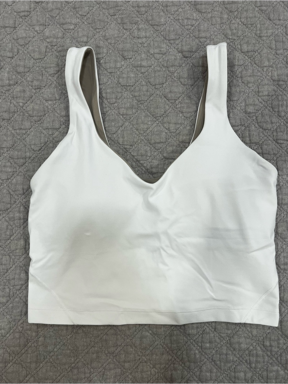 lululemon white Align tank top light support A/B cup with built in bra